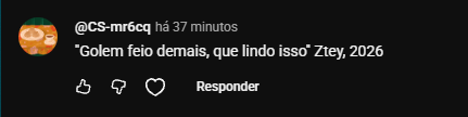 yetz1's tweet photo. lendo os comentarios do youtube esse aqui me arrancou uma sincera

tava no lol classic https://t.co/Wm0zfDIFOh