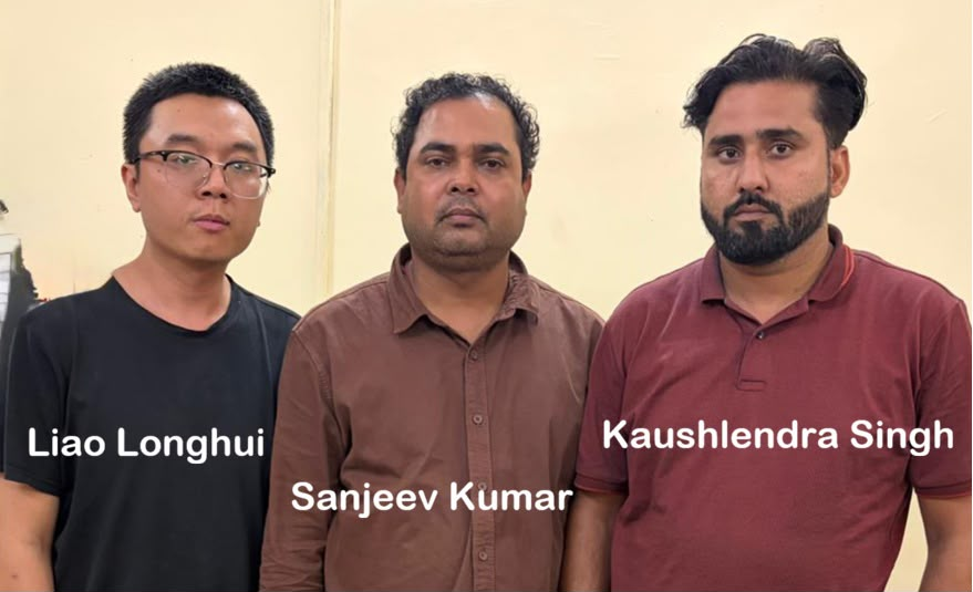 DDNewslive's tweet photo. UP STF has arrested three accused including a Chinese national from Noida for allegedly operating a network of shell companies involved in hawala and other criminal activities.

The Chinese national had allegedly been staying illegally in India after his visa expired in 2020 and is accused of creating multiple shell companies to facilitate illegal financial transactions. 

STF recovered 5 laptops, 9 mobile phones, a tablet, forged Aadhaar, two Chinese passports, cheque books, company seals, incorporation documents and other incriminating material. 

A case has been registered and further investigation is underway. 

@Uppolice @journodivanshu 

#UPSTF #Noida #Hawala #China #Chinesenational #Crime