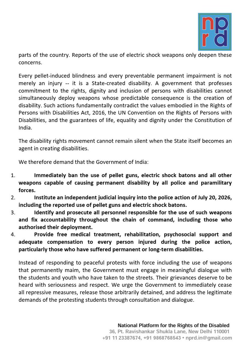 thewire_in's tweet photo. 'Every pellet-induced blindness, preventable impairment is a state-created disability': Disability rights groups

Live Updates: https://t.co/9MiFsaawxj https://t.co/iqw7KN6KGv