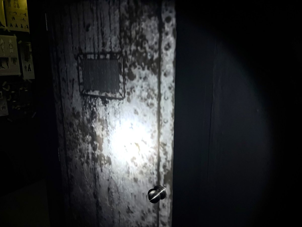 G_Godaka's tweet photo. 『EXHIBITION OF SILENT HILL 2』

本作の世界観を体感できる展示会。
PARCO GAMESさんより招待いただき、本日行ってきました。ライトを手渡され暗闇の場内を探索。ゲーム映像や音響、設定資料集を空間アートとして楽しめるイベントでした。

展示のドアを開けると良いコトが起きます。 https://t.co/Rouda5tHOS