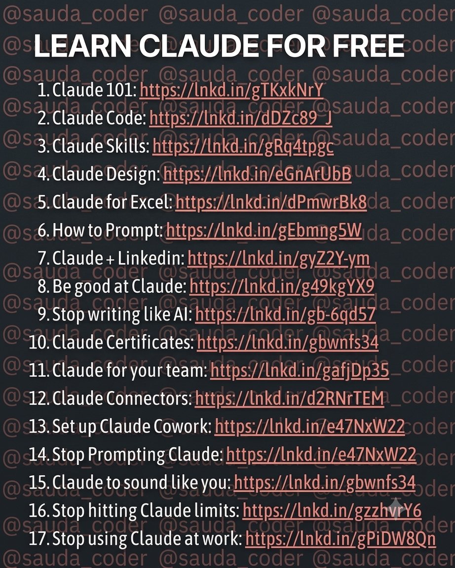 sauda_coder's tweet photo. Best YouTube Playlists to learn Programming:

C
https://t.co/K7HVltigZY…

C++
https://t.co/K7HVltigZY…

 Python
https://t.co/kR3sMQjQKW…

Java
https://t.co/K7HVltigZY…

C#
https://t.co/kR3sMQjQKW…

SQL
https://t.co/kR3sMQjQKW…

 Go
https://t.co/kR3sMQjQKW…

PHP
https://t.co/K7HVltigZY…

Swift
https://t.co/K7HVltigZY…

Kotlin
https://t.co/kR3sMQjQKW…

Dart
https://t.co/K7HVltigZY…

Ruby
https://t.co/K7HVltigZY…

Rust
https://t.co/K7HVltigZY…

TypeScript
https://t.co/K7HVltigZY…

R
https://t.co/K7HVltigZY…

React
https://t.co/K7HVltigZY…

Next.js
https://t.co/kR3sMQjQKW…

Node.js
https://t.co/K7HVltigZY…

HTML/CSS
https://t.co/K7HVltigZY…

Machine Learning
https://t.co/K7HVltigZY…

Deep Learning
https://t.co/K7HVltigZY…

DSA
https://t.co/K7HVltigZY…

If you’d love to see more content like this, don’t forget to follow @sauda_coder for more AI magic.