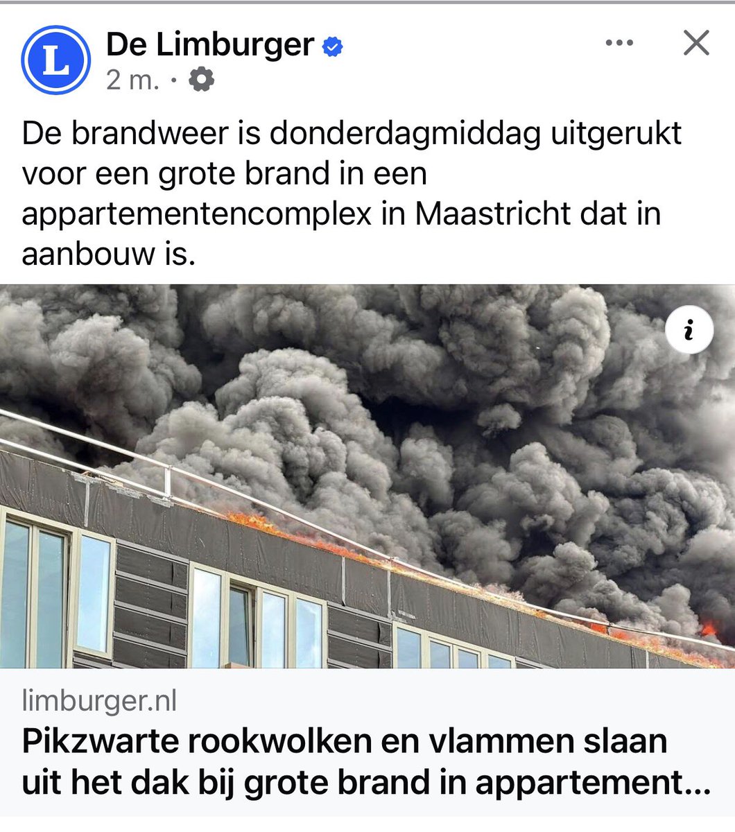 Zeer grote brand in Maastricht