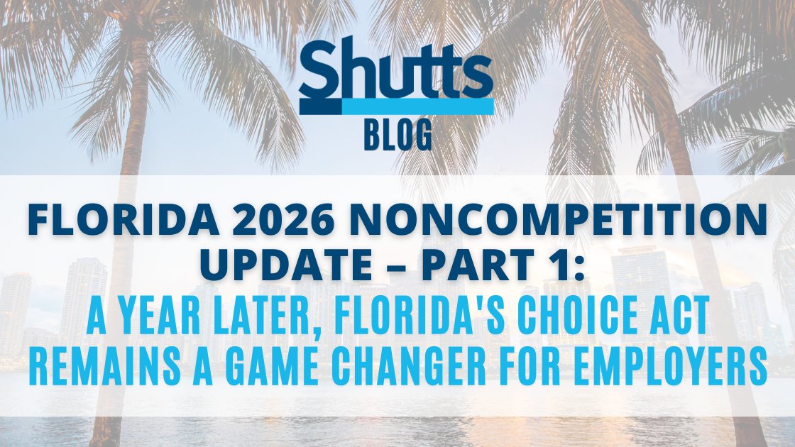 ShuttsBowen's tweet photo. In our latest #blogpost, #Tampa and #Orlando attorneys Stefan Rubin and Andrew McLaughlin examine the evolving legal landscape surrounding noncompete agreements affecting Florida employers. This first article in a three-part series explores how recent developments at both the state and federal levels are creating new considerations for businesses seeking to protect their workforce, customer relationships, and confidential information, despite Florida's longstanding reputation as a favorable jurisdiction for enforcing restrictive covenants.
https://t.co/TuuOZbCWP9
