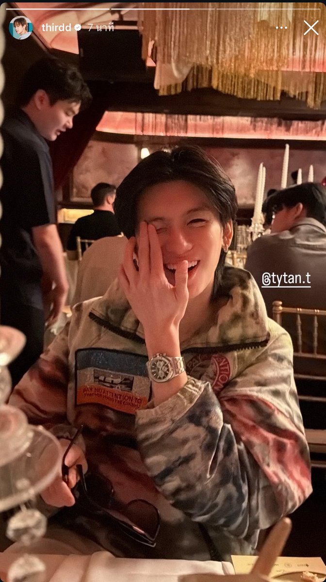 bammtmd's tweet photo. ว้ายยยเติ้ดกับไทแทนไปดินเนอร์กันหรอ 🥺
#ThirdLapat
#Tytan https://t.co/34UjzWeB4M