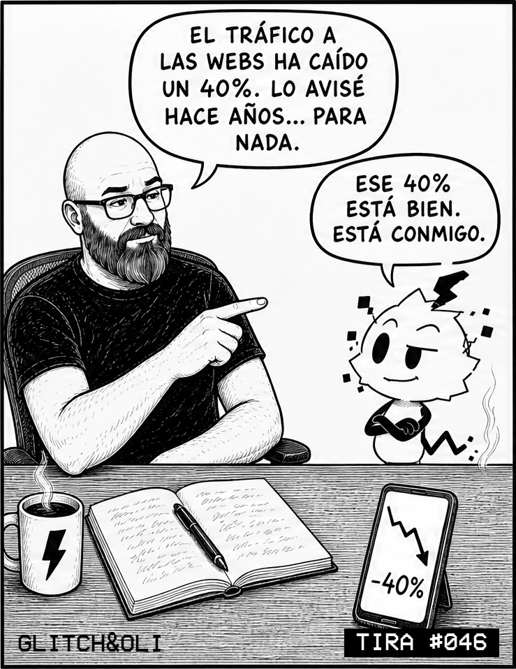 OliverNabani's tweet photo. Glitch &amp; Oli #046 Las webs pierden el 40% de sus visitas humanas
https://t.co/ykznbHG6rB https://t.co/GqRtwbp8mT