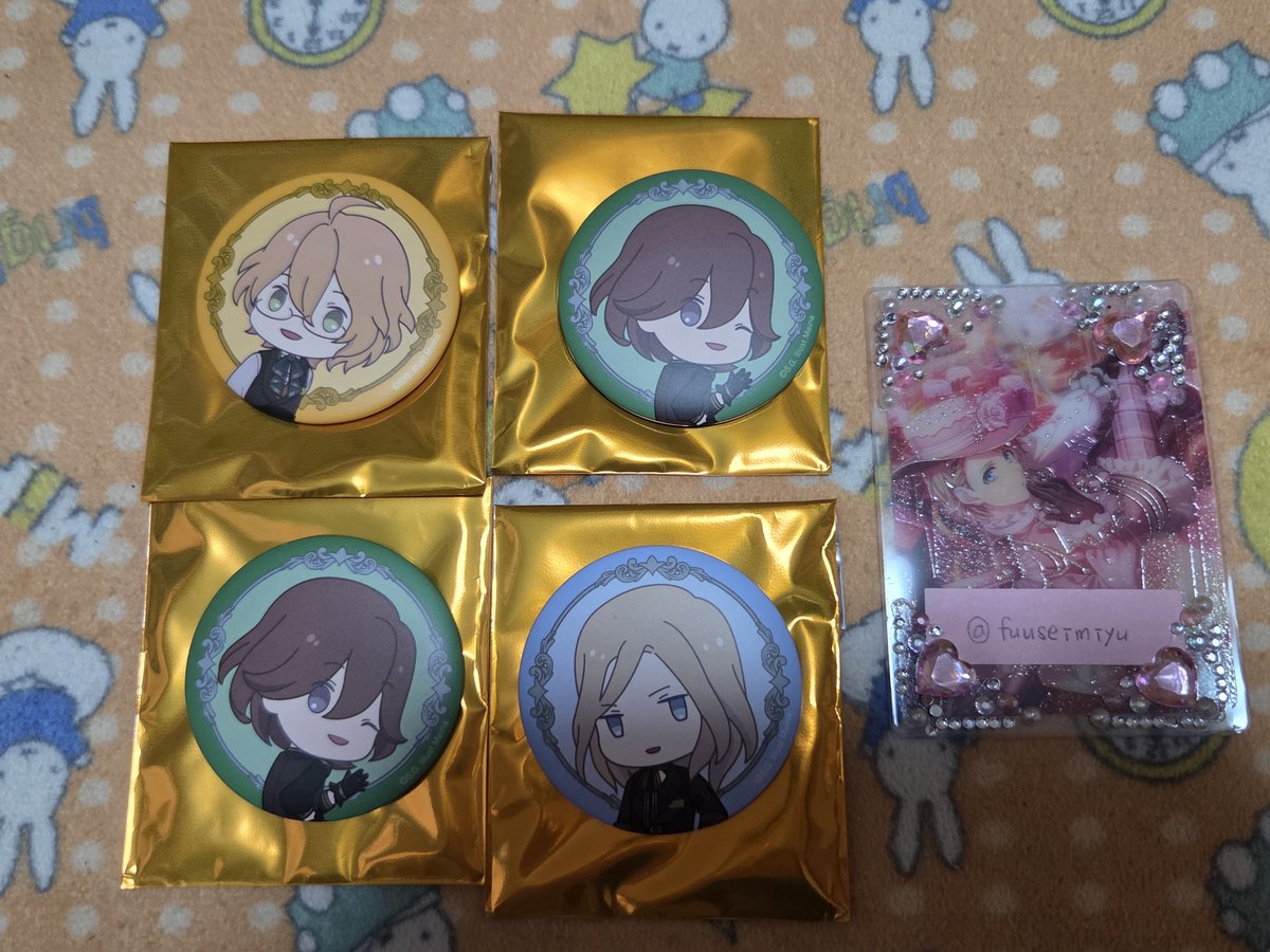 fuuseimiyu's tweet photo. 【交換】うたプリ グラショ Mystical Curiosities Ver. MC 缶バッジ ちびキャラver.

譲︰那月、嶺二2、カミュ
求：翔

平日夜新宿手渡し。郵送対応可。 https://t.co/7qPqV1Phk0