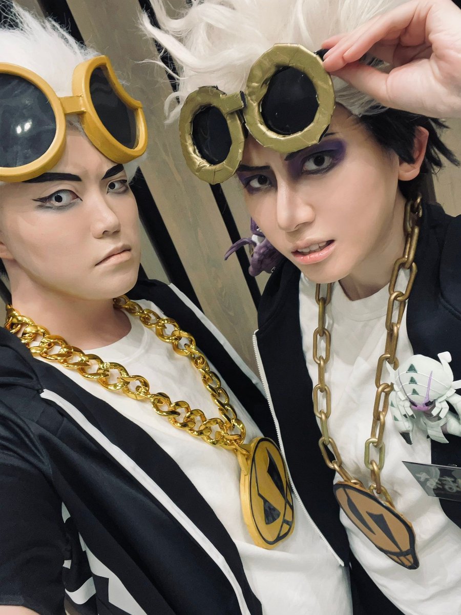 MC_874_pana5's tweet photo. ⚠︎Cosplay💀🌺🌴
チャレ! 33 in たま

        💀        ダブルgzm       💀

このツーショが撮りたかったんですよ…🥹🙏✨

左💀…@MC_874_pana5 
右💀…@NMhamSTAR https://t.co/u90hdKb7dH