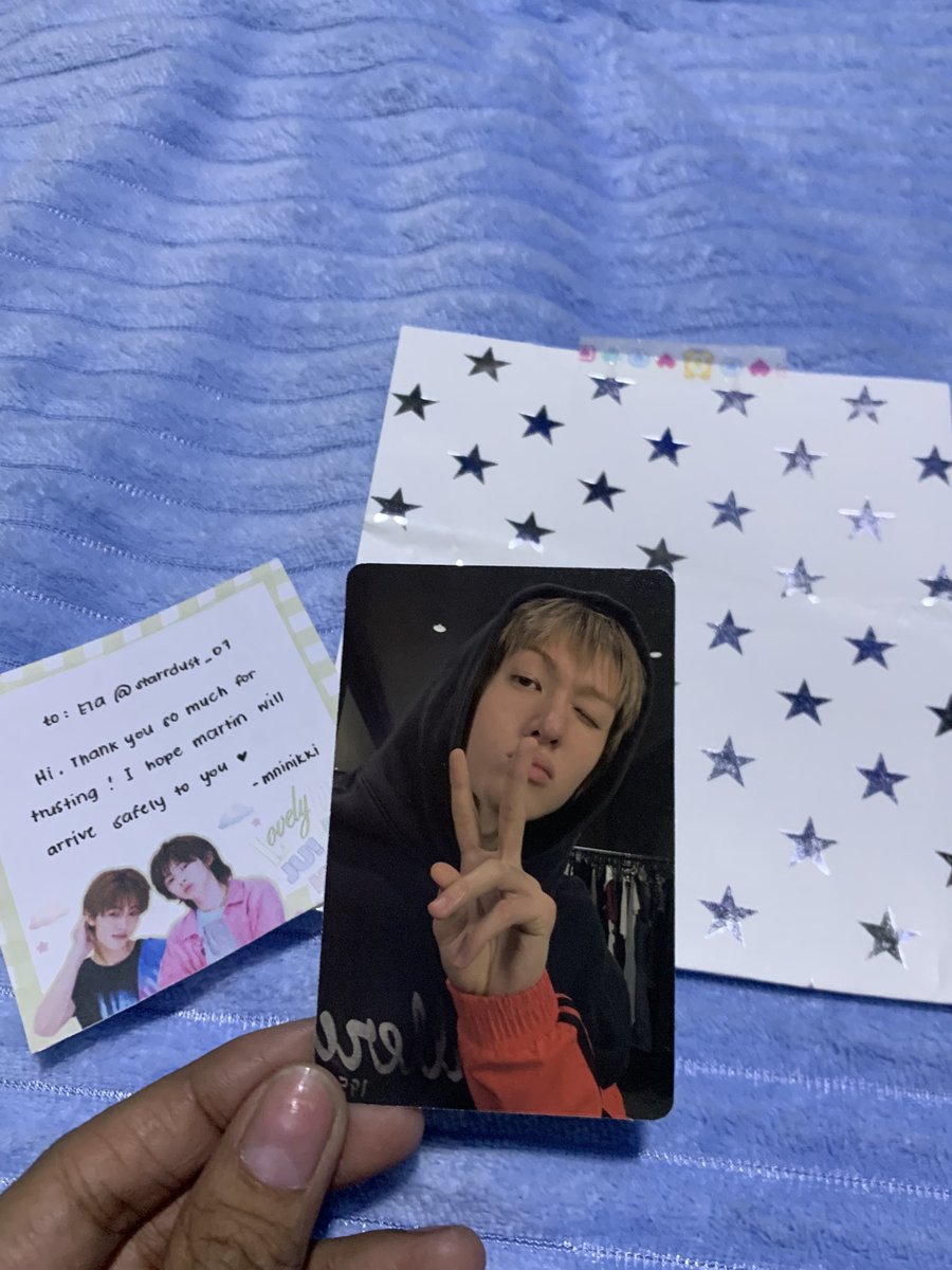 starrdust_07's tweet photo. Yayyy! Another martin pc came home safe and sound despite the heavy rain, thank you so much for the budol!! @mninikki_ 

🩵🩵 https://t.co/SPD5rICnDK