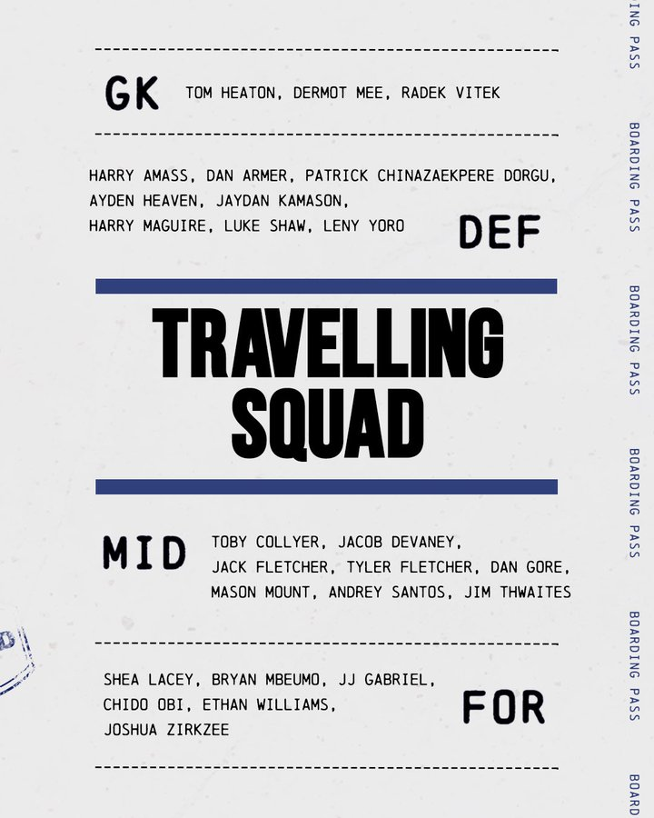 UtdDistrict's tweet photo. 🚨 | OFFICIAL:

#mufc name their travelling squad for tomorrow's match against Rosenborg, INCLUDING JJ GABRIEL https://t.co/TQHaRKs1EB
