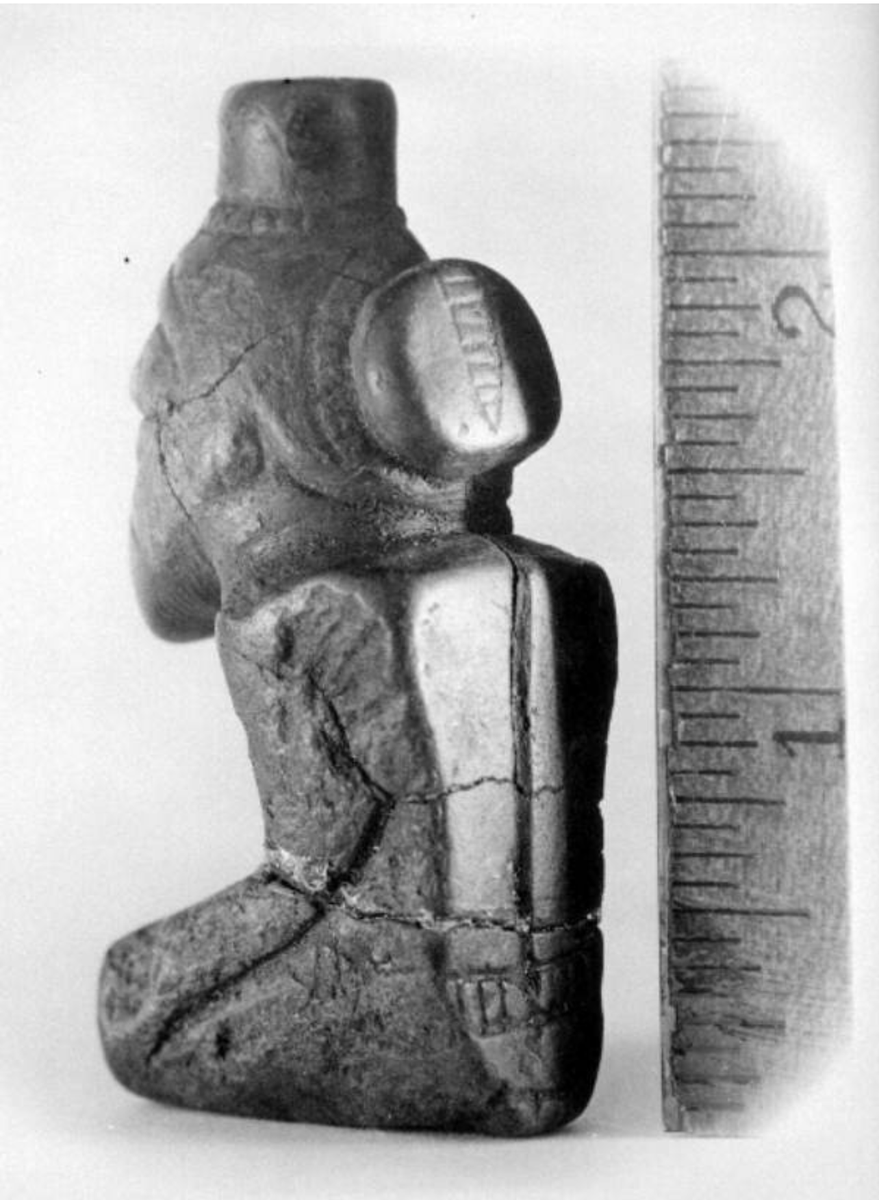 DrGregLittle2's tweet photo. 2.5-inch tall statuette found in a mound along the Wacissa River in Florida in 1936. https://t.co/Ag1FrIUFif