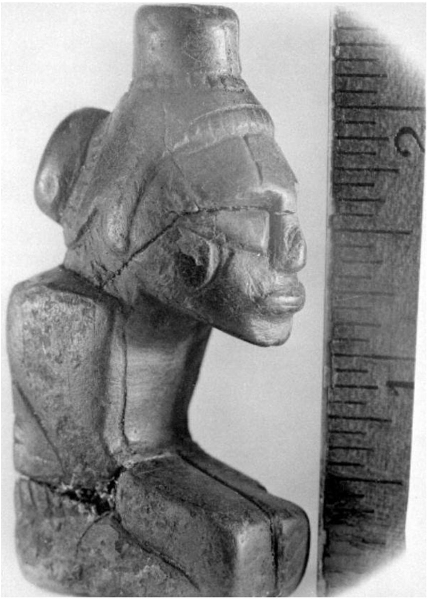 DrGregLittle2's tweet photo. 2.5-inch tall statuette found in a mound along the Wacissa River in Florida in 1936. https://t.co/Ag1FrIUFif