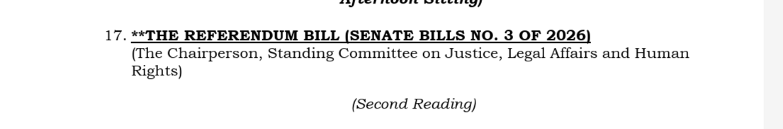 Senate_KE's tweet photo. Senators are currently debating the Referendum Bill. 
#SenateLive https://t.co/qFToqsqyUM
