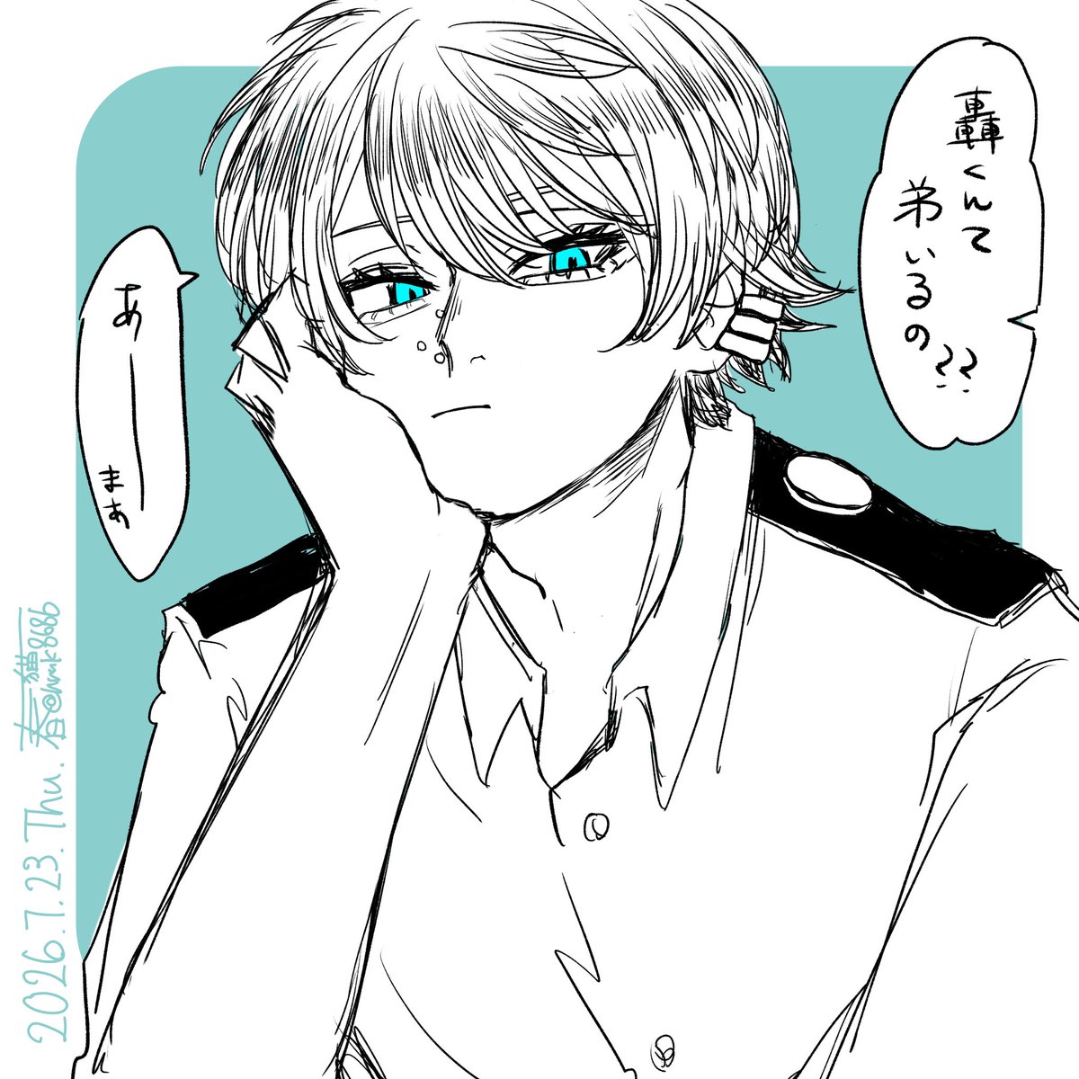hrnk8686's tweet photo. ⚠️🏹兄高校生if
弟の話をすると露骨に機嫌が悪くなるロキくん(兄)です https://t.co/d289IqWCG1