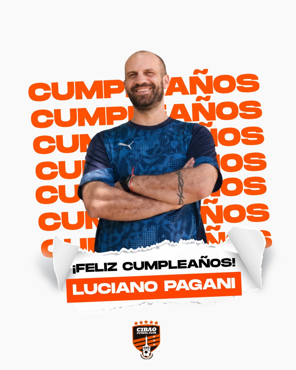 CibaoFC's tweet photo. ¡UN AÑO MÁS EN TU VIDA! 🎶🕺🏼🥁

Feliz cumpleaños para nuestro Preparador Físico Luciano Pagani le deseamos mucha bendiciones, salud, amor y sobre todo MUCHO FÚTBOL⚽️🤩 https://t.co/QRH0QM72YW