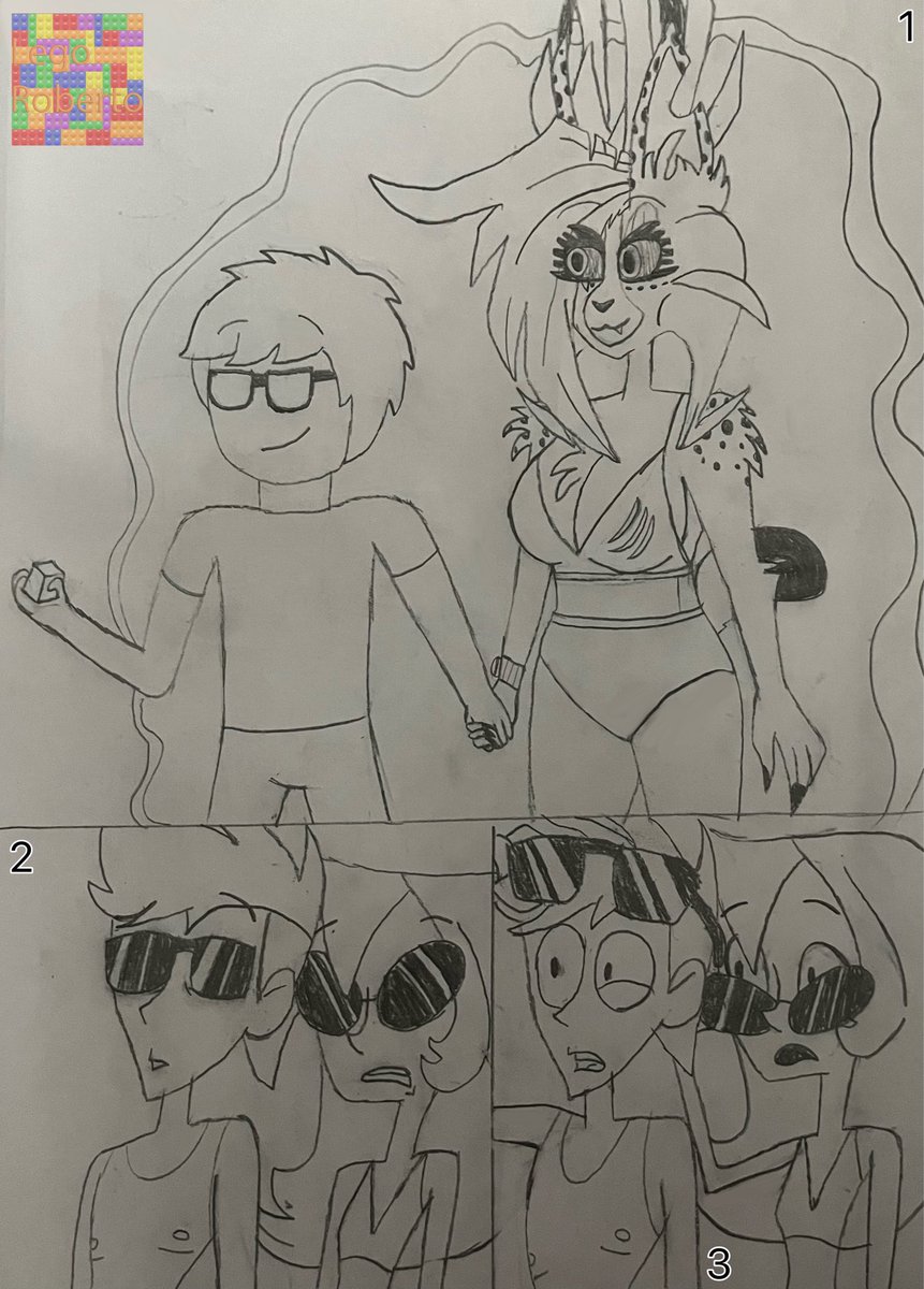 LegoRobert86421's tweet photo. Since it’s still the summer time I decided to show this drawing I made last year featuring @Desert_Deercat, where my OC invites her to the beach in the surface world while also in disguise without causing any attention.
#Drawing #Comic #OCs #hero #summer #Deercat #hellaversese https://t.co/TqwHc9jQWz