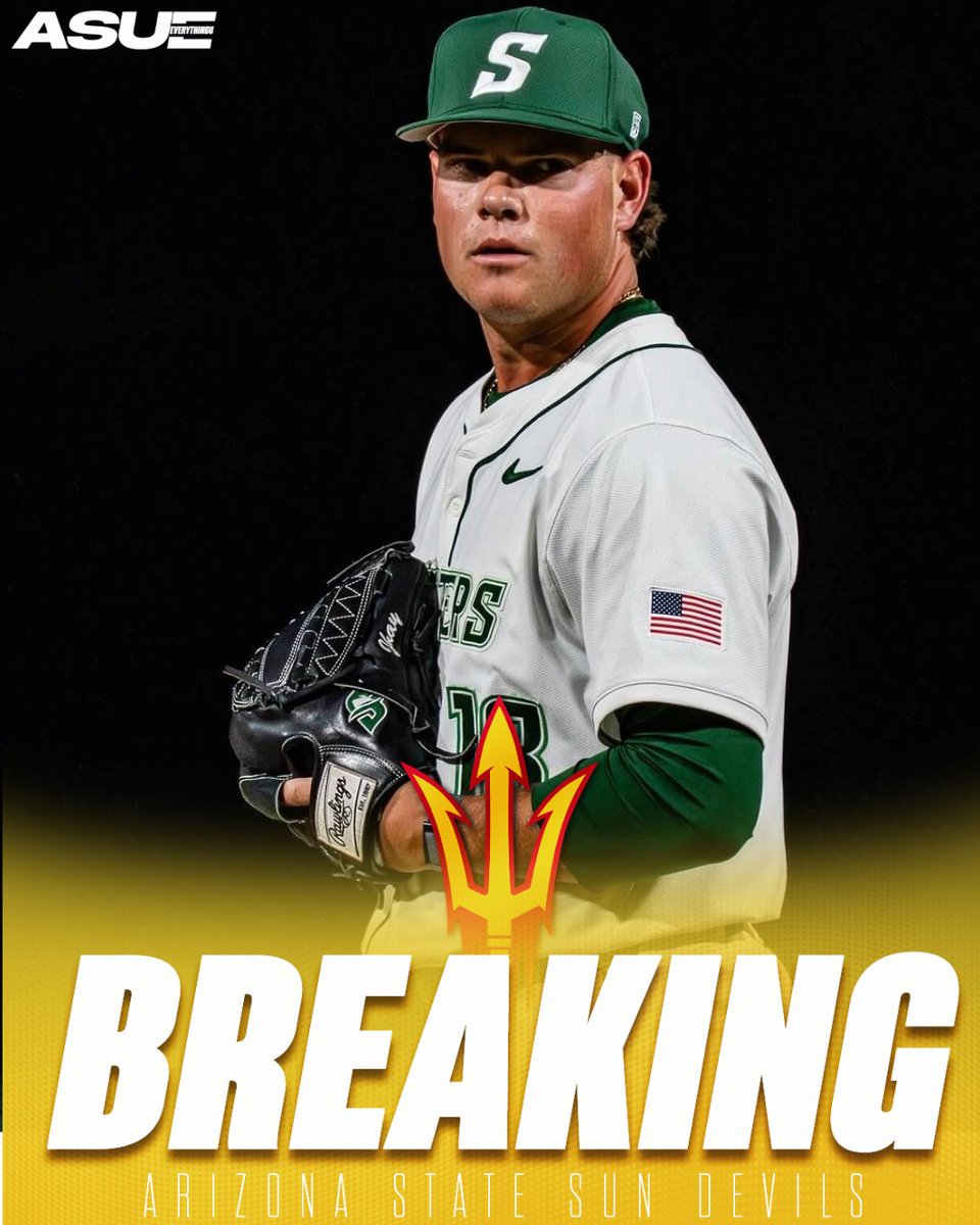 princedglazer32's tweet photo. BREAKING: Top 100 Transfer James Hays has commited to Arizona State! The former Georgia Bulldog RHP started 13 games this past season at Stetson and had a 4.73 ERA striking out 77 batters in 72.1 innings pitched. Huge pickup to the already loaded Sun Devil portal class. https://t.co/vDTG6rYPAD