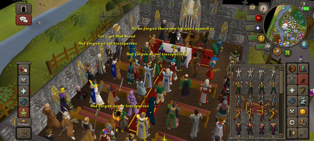 ChristianityOn's tweet photo. I'm doing autism and Christianity research that academia refuses to acknowledge. 
"But Jon, how do you know they have autism?" I hear you cry.
Well, they are attending an Anglican prayer service in RuneScape, so there is a pretty good chance at least a few of them are. https://t.co/wCDHnaLFgf