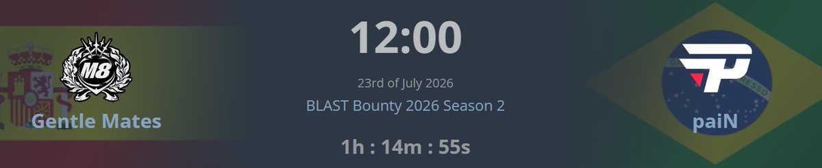 bida's tweet photo. BetBoooooom dia pra vocês o/
Estamos ao vivo com a BLAST Bounty!

Agora ta rolando FUT vs. Sinners e logo depois teremos a painzuda! BROTA https://t.co/IfHlvCE9ly