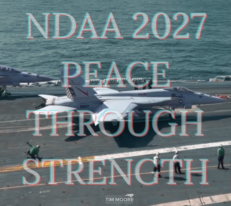 RepTimMooreNC's tweet photo. America's military must remain the strongest fighting force in the world.

Last night, I voted to pass the FY27 National Defense Authorization Act to strengthen our military's readiness, give our service members the support they deserve, and ensure America stays ahead of our adversaries.

The bill also includes my amendment to help prepare the Army for the next generation of military computing technology.