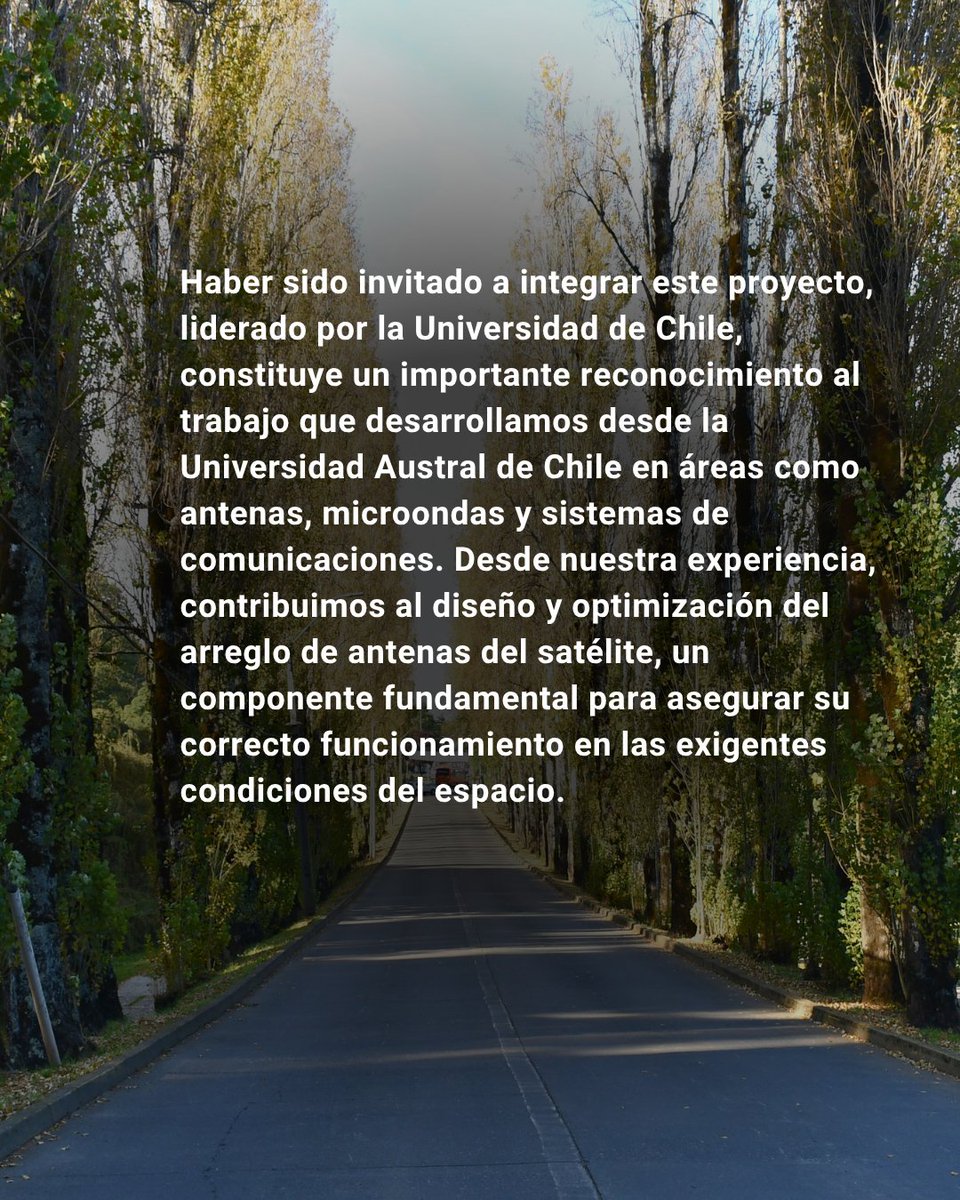 UAustraldeChile's tweet photo. Compartimos columna de opinión "Aportando al futuro espacial de Chile", escrita por el Dr. Ing. Rafael Rodríguez del Instituto de Electricidad y Electrónica de la Universidad Austral de Chile, publicada hoy en el Diario Austral Región de Los Ríos. https://t.co/291jTEGdqs