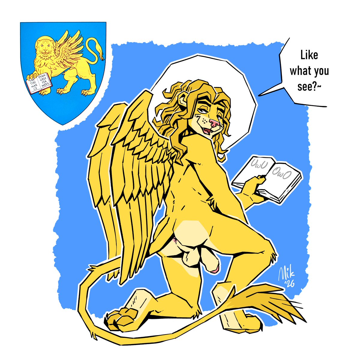 NikRaccoom's tweet photo. Redesigning Venetian coat of arms~ 
😌❤️🦁🍑

(...and yes, I totally did last month in Venice~ 👀) https://t.co/bL0gyL4ugb