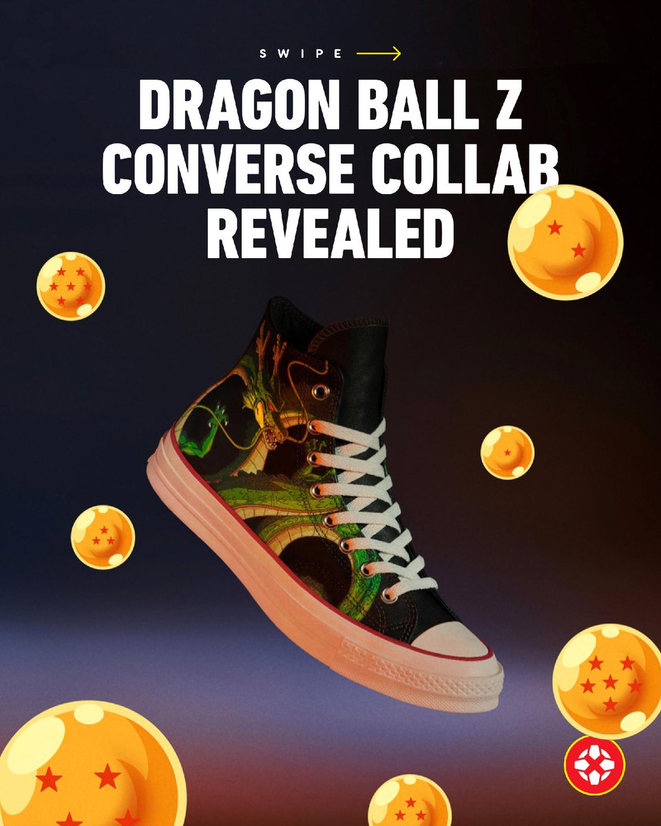 IGN's tweet photo. The @Converse x Dragon Ball Z collab has officially kicked off with new shoes featuring iconic characters from the show! 🐉

Shop now at @SolePlayATLANTA: https://t.co/huQflUhNE4 https://t.co/WeSXTmF4Jn
