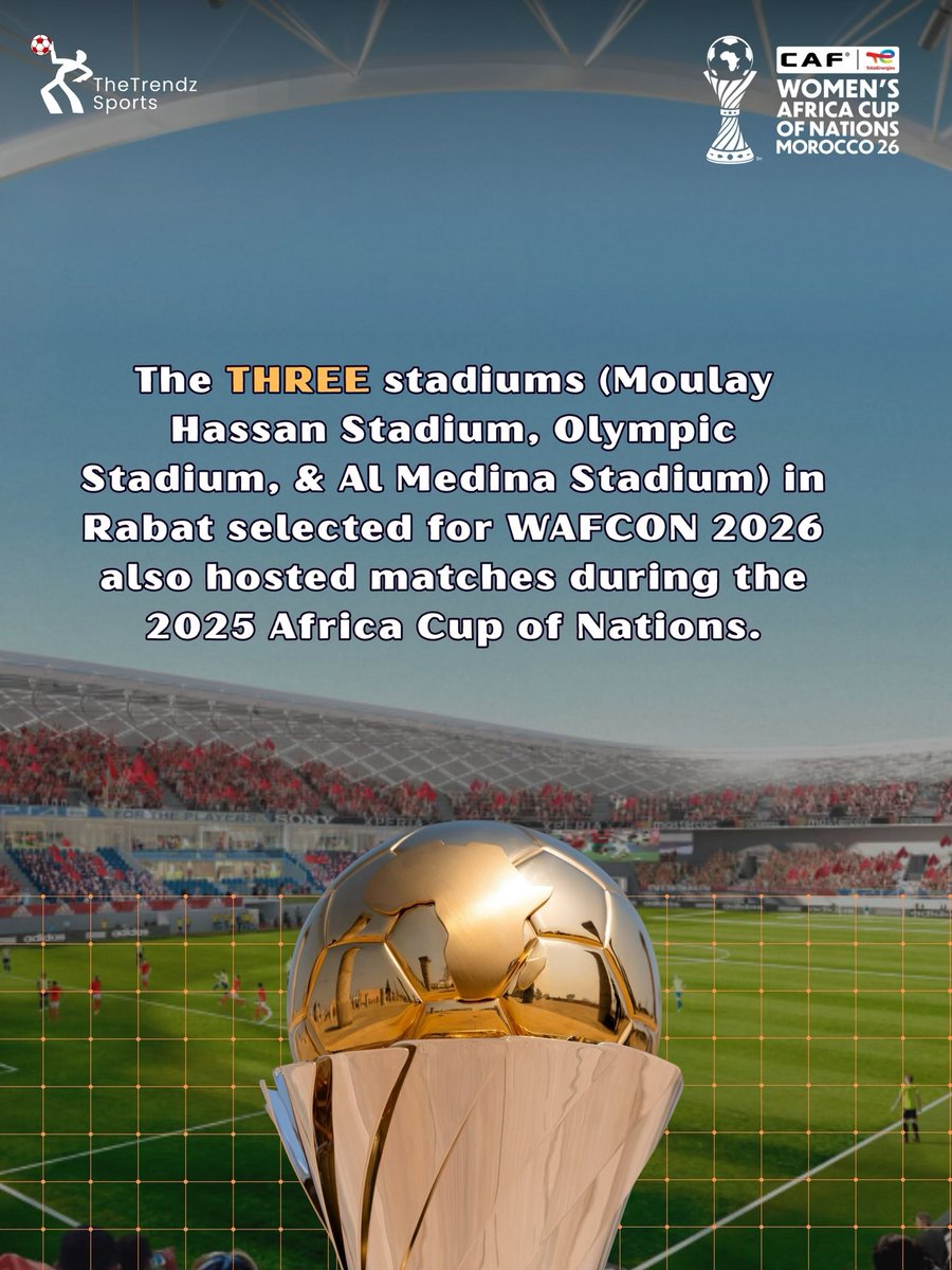 TheTrendzSports's tweet photo. Three Days to WAFCON 2026
THREE Things You need to Know https://t.co/5Gkq3iDU50