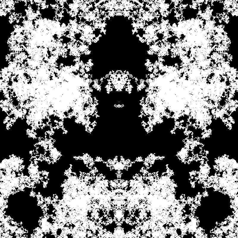 PatternRandom's tweet photo. Mirrored blackwhite walk
iterations=667995,seed=1960239536 https://t.co/GCqLacpiXd