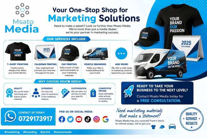 msatomedia's tweet photo. Your One-Stop Shop for Marketing Solutions Need to make a splash? Look no further than Msato Media. We're more than just a media dealer; we're your partner in marketing success. https://t.co/ZtUSTK32B4