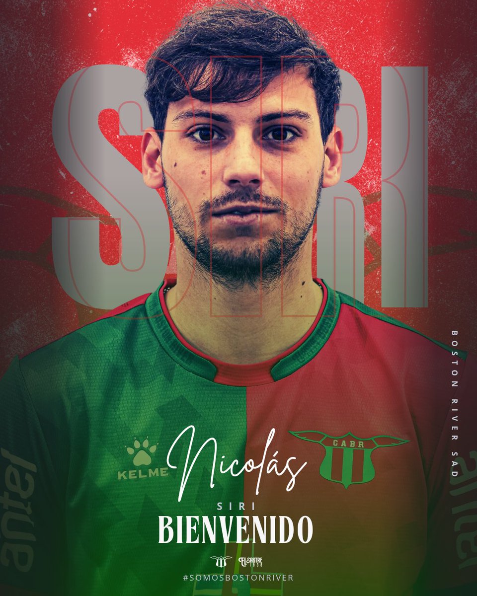 bostonriver's tweet photo. 𝐁𝐢𝐞𝐧𝐯𝐞𝐧𝐢𝐝𝐨 𝐚𝐥 𝐒𝐚𝐬𝐭𝐫𝐞 🤝

✍️ El delantero Nicolás Siri es la cuarta incorporación de cara a la segunda mitad del año.

🏆 Campeón del Mundo Sub 20 con @Uruguay 🇺🇾

#SomosBostonRiver 🟢🔴 https://t.co/RfQncDOi0x