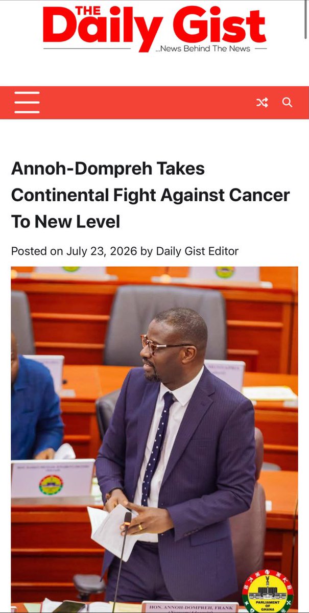 sonofjacob98's tweet photo. Hon. Frank Annoh-Dompreh push for Africa’s first continental Cancer law
#LeadershipOfService https://t.co/iPX5QHFb5z