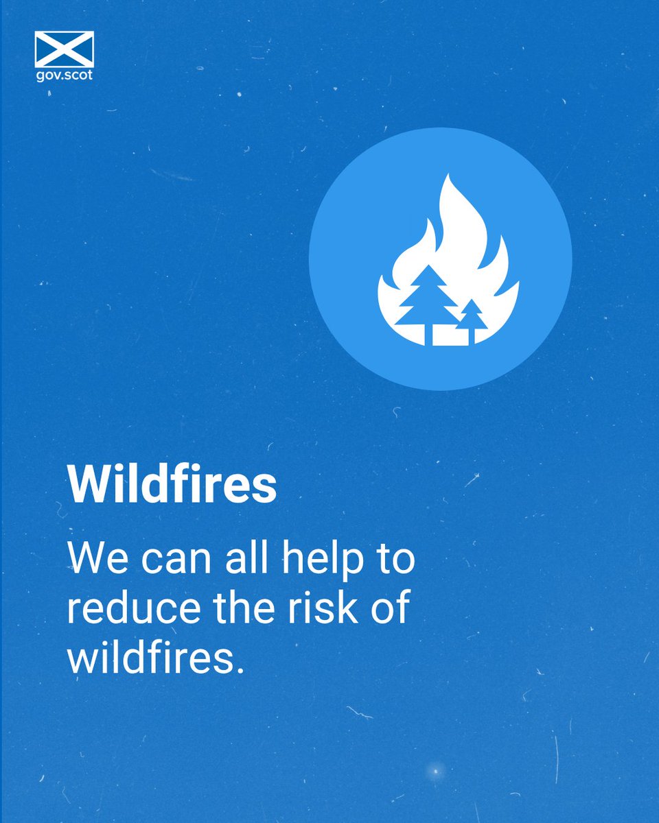 scotgov's tweet photo. We can all play a part in preventing dangerous wildfires. 

To help prevent wildfires: 
• do not light fires, BBQs or fire bowls 
• do not use naked flames
• take all litter home with you including extinguished cigarette ends and glass

Read more at https://t.co/rdHqxuIsKT https://t.co/WTngrihdfN