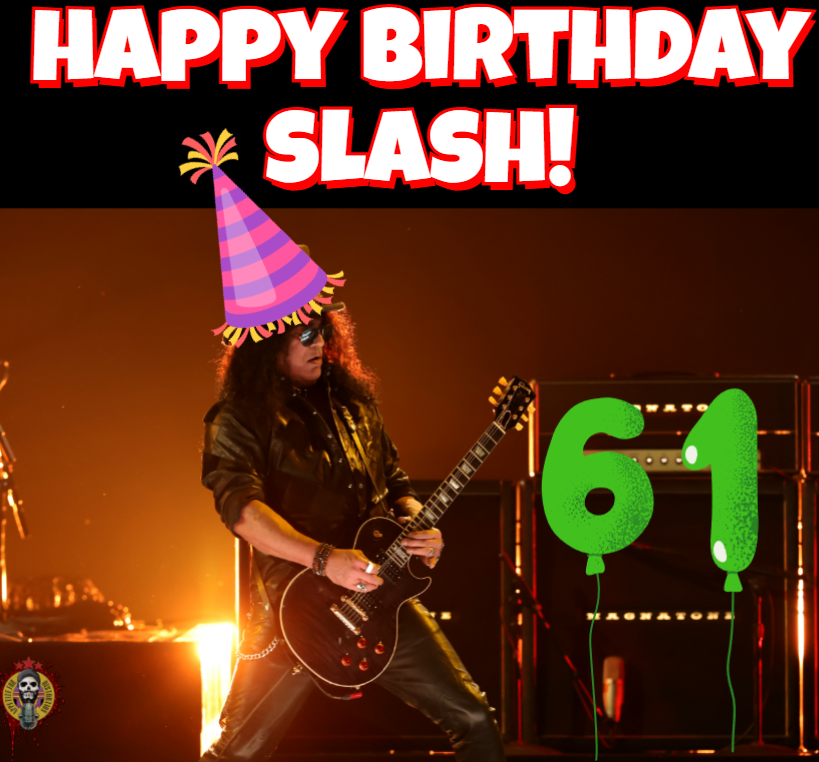 TheAFDPodcast's tweet photo. "Half man, half beast. I'm not sure what it is, but whatever it is, it's weird and it's pissed off and it calls itself Slash!"

Happy Birthday to the legendary Guns N' Roses guitarist! 🎩🥳 https://t.co/R4MRdktld6