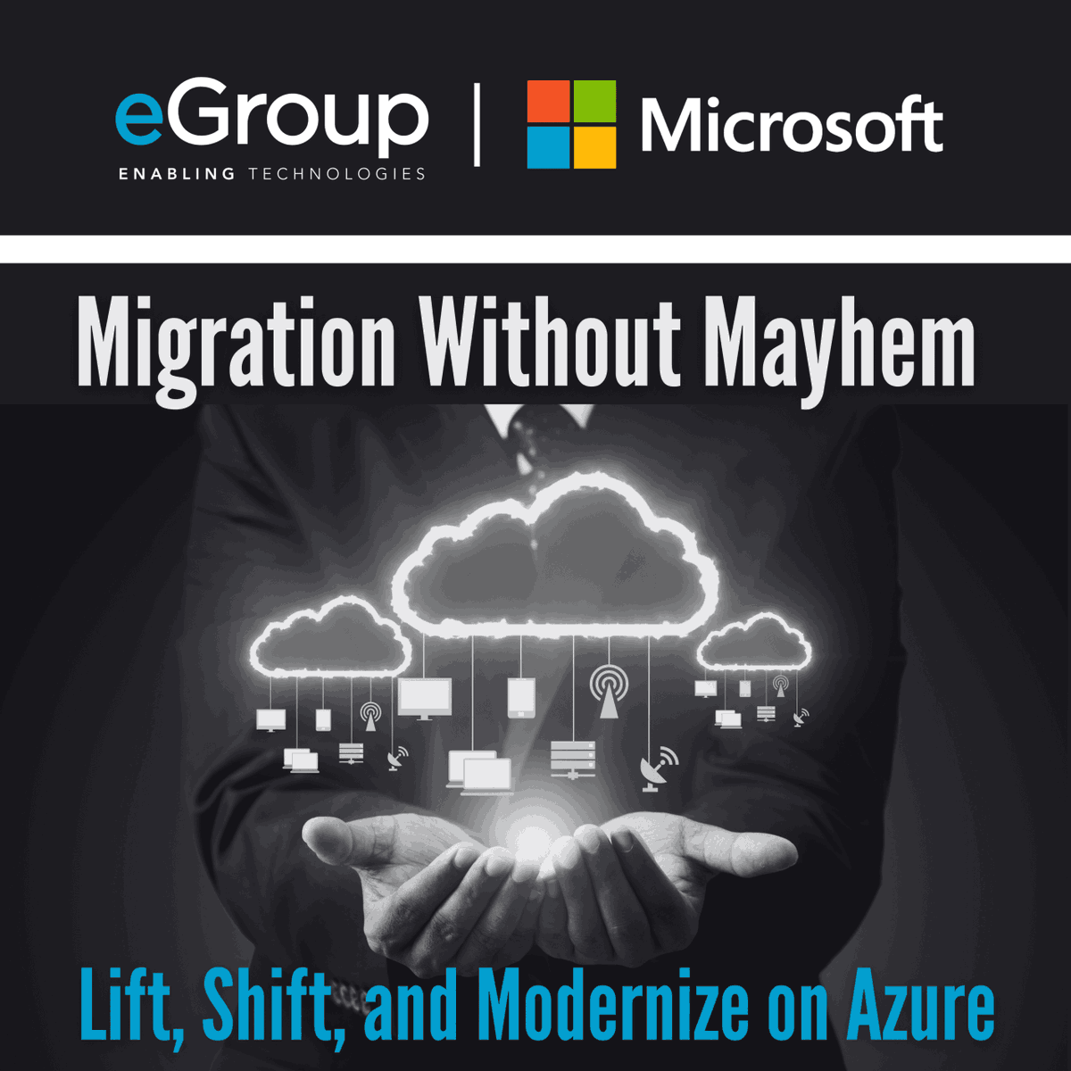 eGroup_Inc's tweet photo. Executing the move to @Microsoft #Azure without unexpected impacts is where expertise matters. In this webinar, we'll share a framework for planning and executing cloud migrations with #security, cost management, and long-term #modernization in mind.

📅 https://t.co/gS1BnynSKt https://t.co/z3WdPi9UFz