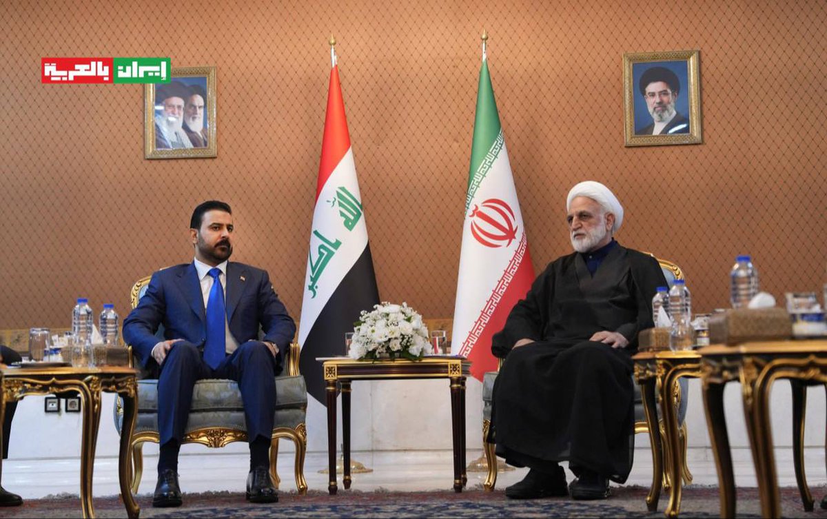 iraninarabic_ir's tweet photo. رئيس مجلس الوزراء العراقي علي فالح الزيدي يلتقي في طهران رئيس السلطة القضائية الإيرانية و يؤكد حرص العراق على بناء أفضل العلاقات مع إيران https://t.co/mMIzu5gQtp