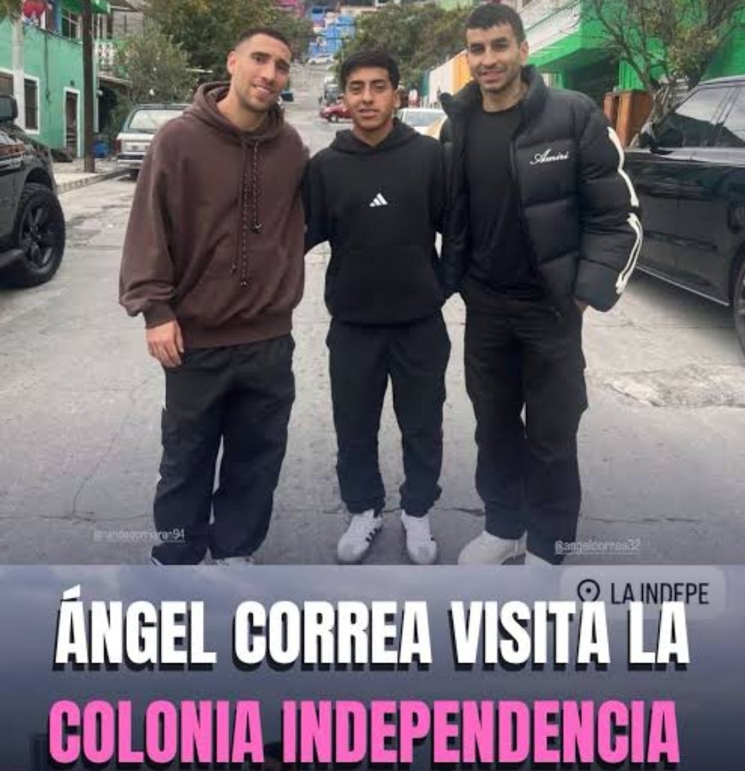 01wili's tweet photo. Angel Correa paseando en uno de los barrios  mas peligros  de Nuevo León y ahora  resulta  que se fué por que lo estaban  amenazando 
Lo que pasa es que esos de River no quieren pagarle  a tigres https://t.co/u8bz1hXqaX