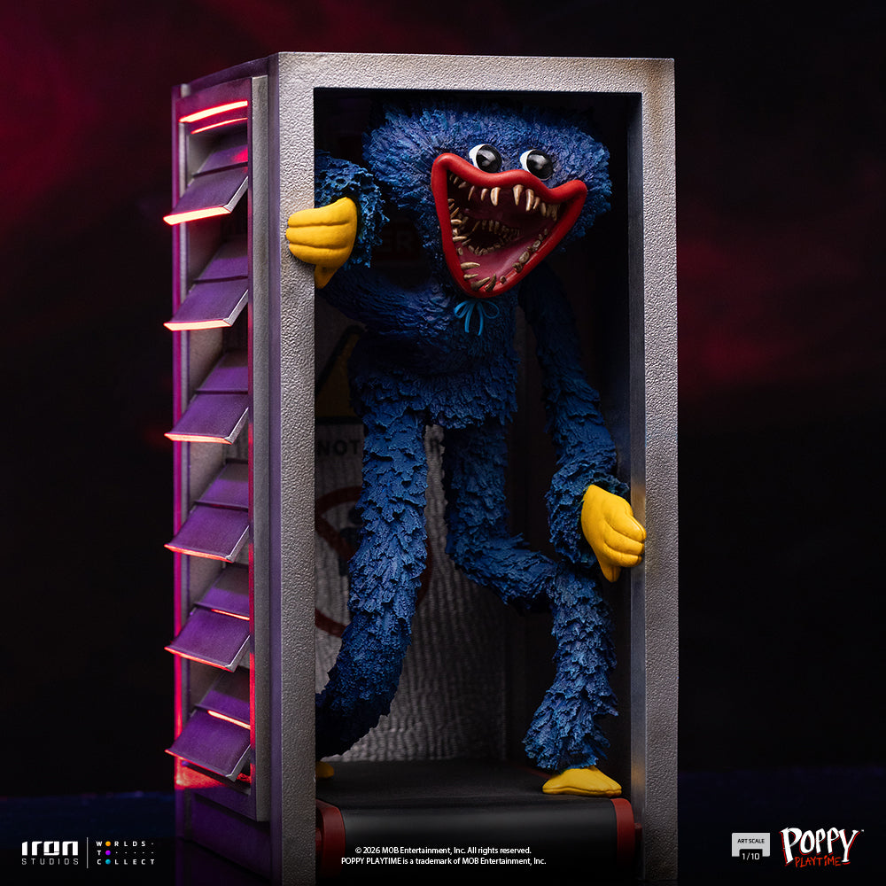 mascotmassacre's tweet photo. 🚨 Official Huggy Wuggy Statue

Iron Studios x Mob Entertainment is here! The official Huggy Wuggy statue is now available for pre-order.

It costs US$299.99 (plus tariffs, if applicable). Set to release Q2 2027. https://t.co/y6BkHFmsl7