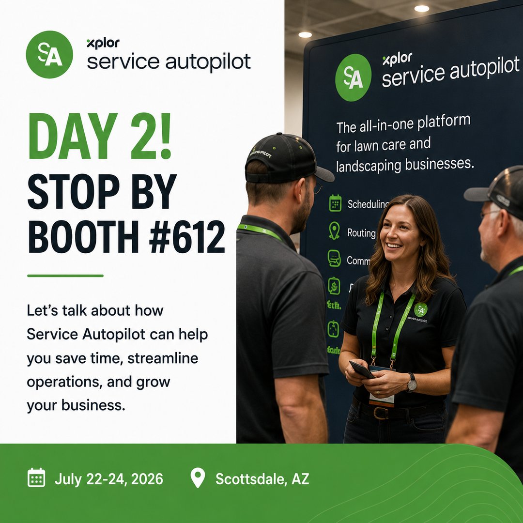 svcautopilot's tweet photo. Day 2 at the @lawnlandscape Technology Conference is underway.
If you haven’t stopped by yet, come visit Service Autopilot at Booth #612.
#ServiceAutopilot #LLTechConference #FieldServiceSoftware #LawnCareBusiness #LandscapeBusiness https://t.co/Sqc8L1jK9J