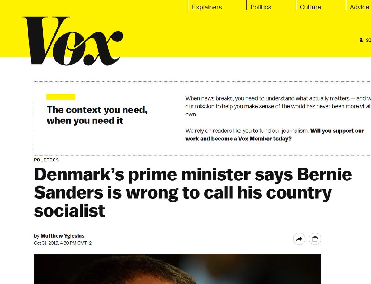 IUser6713's tweet photo. @BarlowBlunt @sigmahamster2 The Nordics have social democracy, not socialism. They are capitalist market economies. The Prime Minister of Denmark even came to the U.S. specifically to ask politicians to stop calling his country socialist https://t.co/QrElLKr0YZ