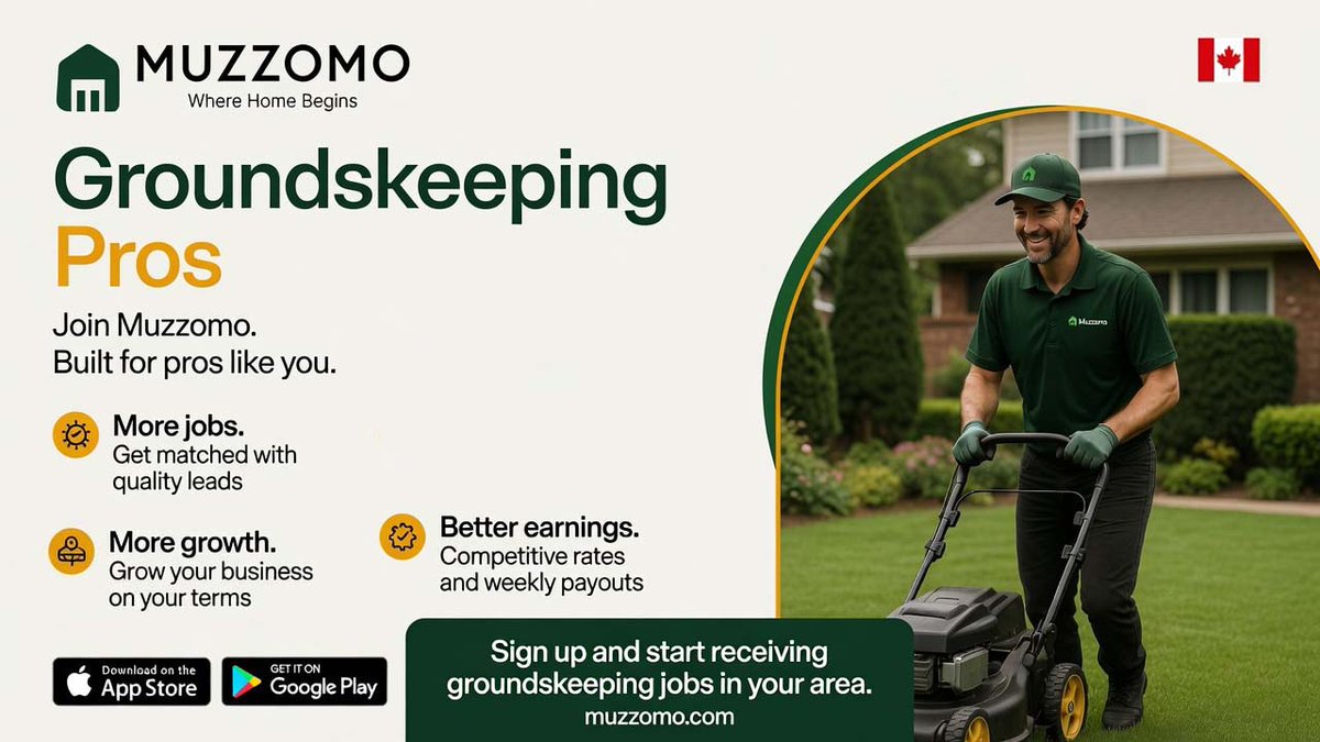 muzzomo's tweet photo. πΏ Great properties start with great groundskeeping.
Join Muzzomo to connect with homeowners, quote jobs based on the work - not the lowest price - and grow your reputation through trusted service.
π https://t.co/u47ETm5yA0
#Groundskeeping #Muzzomo #Canada https://t.co/sAeNJVRfte