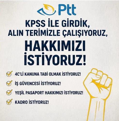 360derece_'s tweet photo. PTT İHS çalışanlarının tek talebi; güvenceli çalışma ve kadro. Emeğin karşılığı verilmelidir.

#TorbadanPTTihsyekadro https://t.co/jIPS94qt6X