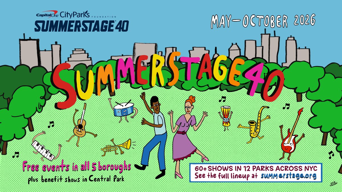 MadeinNY's tweet photo. Forty summers, millions of memories - @SummerStage turns 40, with 60+ FREE shows in 12 parks across all 5 boroughs! 

MOME's excited to partner with @SummerStage for free concerts including: 

🎶 Thursday, August 6:  @andrewbird, Wordless Orchestra
🎶Wednesday, September 2:  @SamaraJoy99, @mcbridesworld, Mei Semones, DJ Sparklemami

Check out the lineup at https://t.co/iAnGUmpHTE.