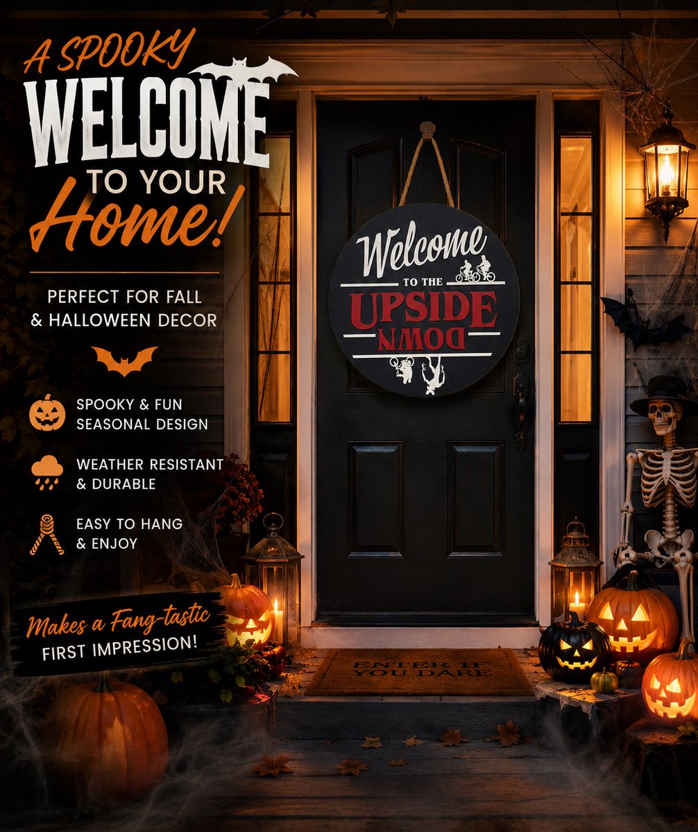 aedreamco1's tweet photo. ✨ Welcome to the Upside Down!
The perfect Halloween door hanger for every Stranger Things fan.
🎃 Handmade
🕸️ Spooky vibes
🏡 Porch-ready
#HalloweenDecor #StrangerThingsInspired #SmallBusiness #DoorHanger #Halloween2026 #LaserCraft #SpookySeason
https://t.co/otH5OGmnxc https://t.co/IC7e5nMQ2N