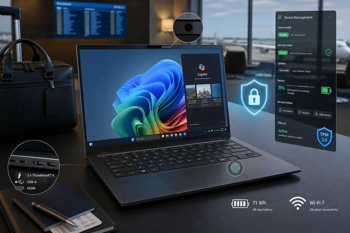 windowsforum's tweet photo. 💼 Acer’s TravelMate P6 14 AI hits 0.96 kg with the 3K display—proof “portable” shouldn’t mean sacrificing ports, security, or your spine.
https://t.co/xmctv2CaKe
#BusinessLaptops #AcerTravelmate #IntelVpro #CopilotPlusPc https://t.co/XeIgBidzd0