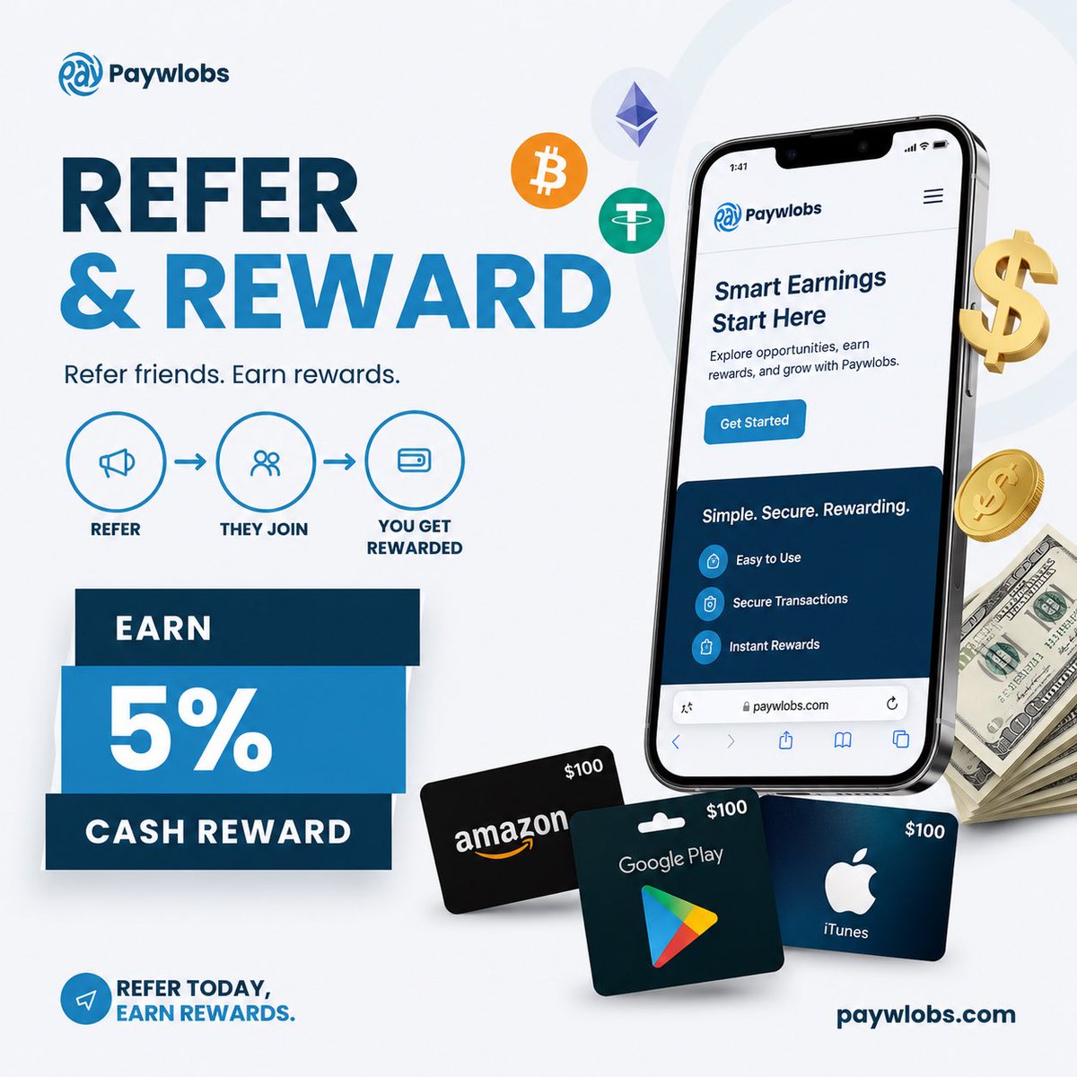 paywlobs's tweet photo. Refer and win amazing cash prizes!🔥🔥 https://t.co/3bQyNJQdRs