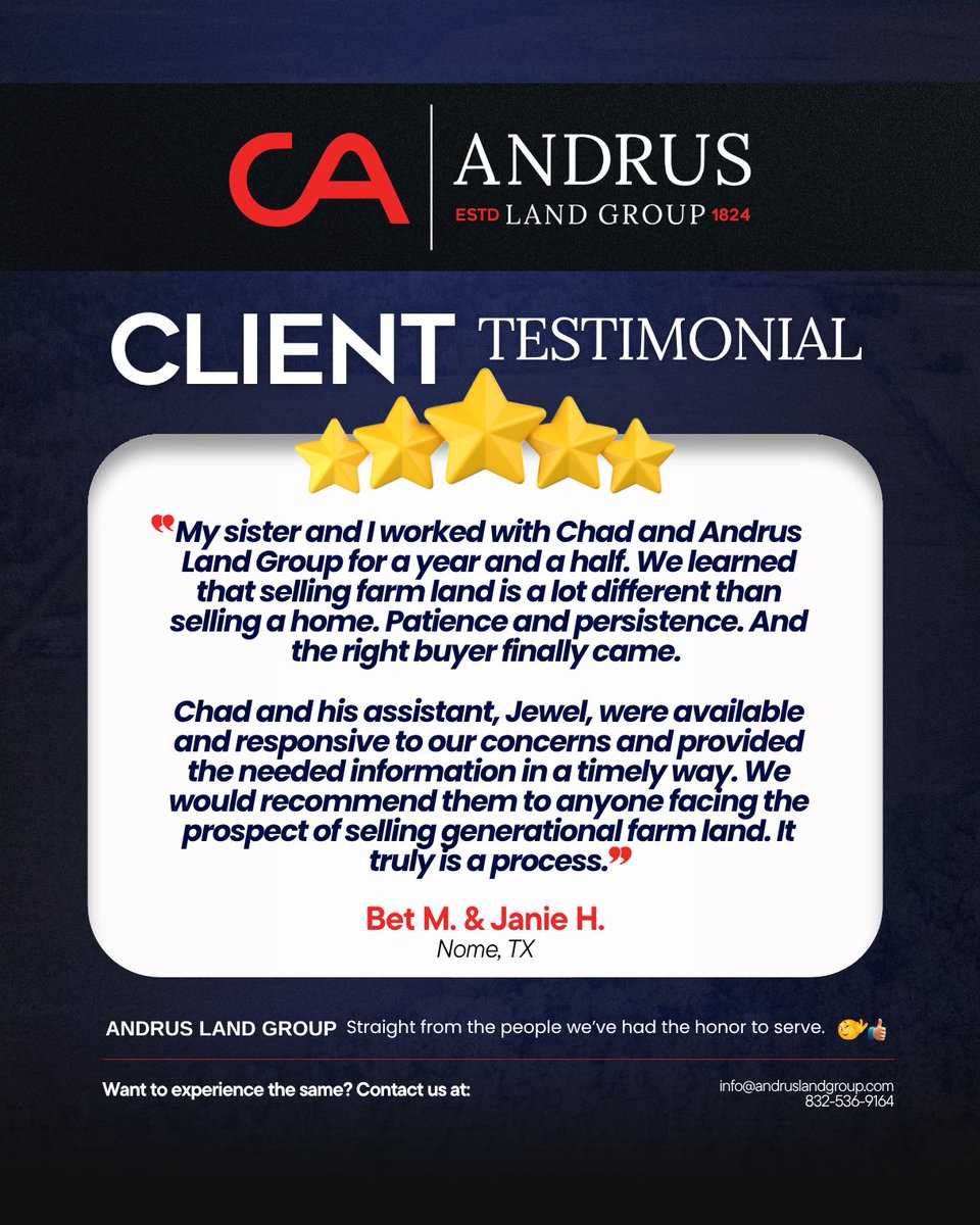 chad_LANDrus's tweet photo. IT'S AN HONOR! 🏅

Client trust is the foundation of everything we do, and selling generational farmland is often more complex than selling a home. It takes experience, patience, communication, and a commitment to seeing the process through from beginning to end.💖 https://t.co/eOYWDkoVjJ