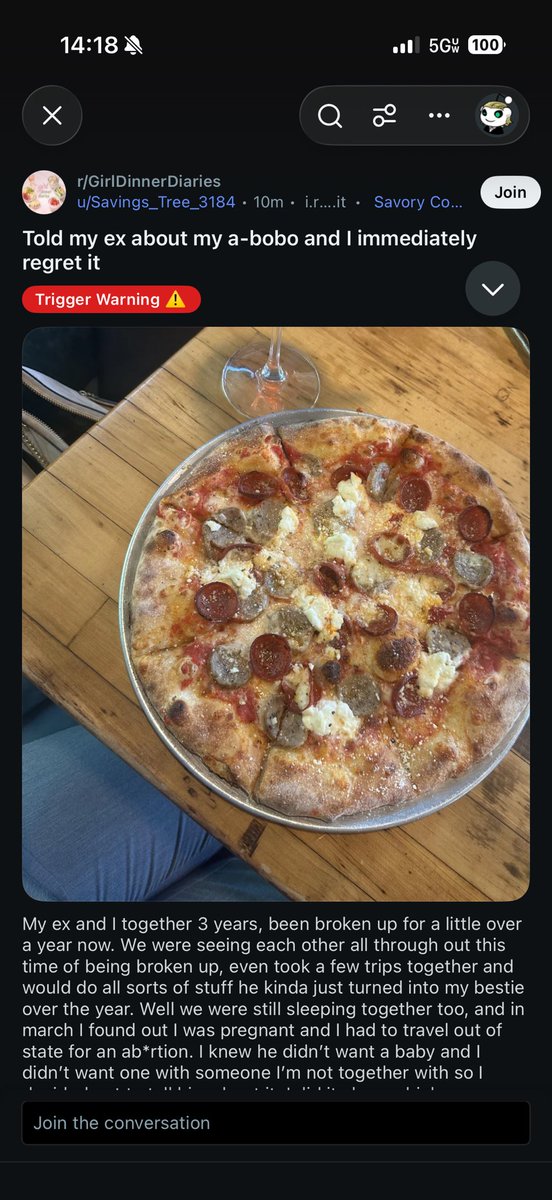 gnarlorde's tweet photo. On Reddit for about two seconds & this cesspool delivers:  A woman is more upset that her ex brought his new girlfriend around her dog than she is about the fact she had her own child killed.  We’ve built a culture that instinctively mourns pets more deeply than unborn children.  Absolute moral collapse.