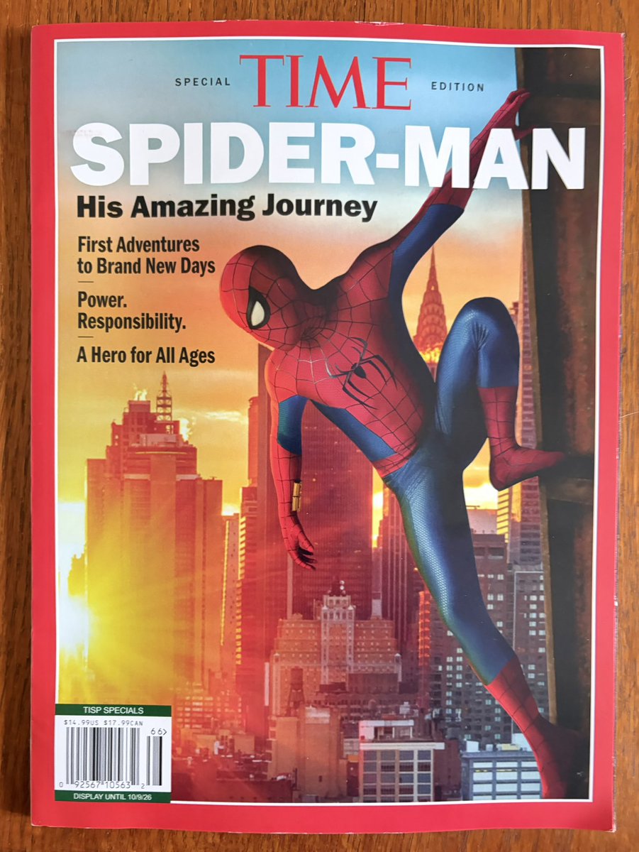 thepamsullivan's tweet photo. On stands now! Tell J Jonah Jameson!
Hubby got for me while at store, knows my secret “dork” side (IDK maybe “cool” dork?)😆
JUST LOVE #Spiderman #Marvel SO much, really needed these days! 
TY @TIME (& all can’t tag/mention)🥰  #TomHolland #JonFavreau #Zendaya #BrandNewDay #SpidermanBrandNewDay