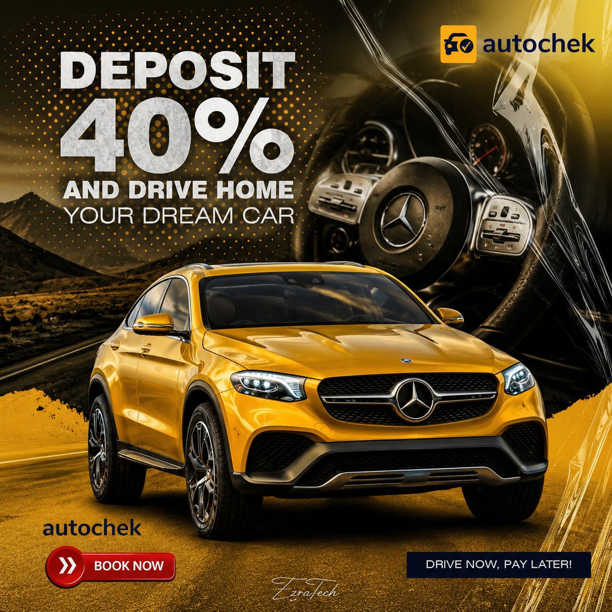 Ezratec's tweet photo. Dream It, Own It &amp; Drive It Now With Just a Minimum of 40% Equity (Deposit)... Drive Your Dream Car Home &amp; Pay Later Small Small. 

#AutoFinancing #CarLoan https://t.co/17VP4p9e49