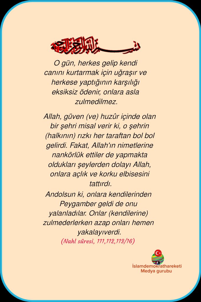 levtas37's tweet photo. Bir âyet bir duâ https://t.co/QwfFtq1cN3